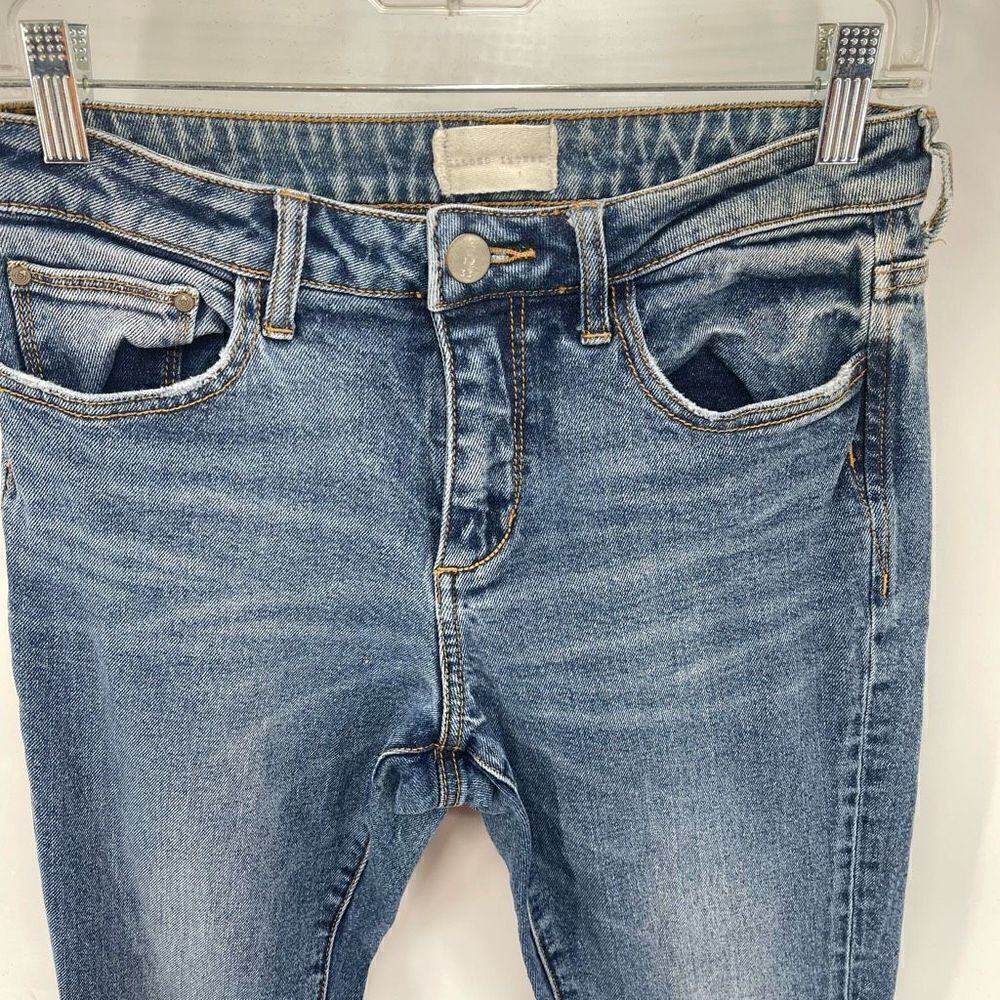 Gilded Intent Womens High Rise Skinny Jeans Distressed Stretch Blue Size 27x30 - Picture 4 of 13